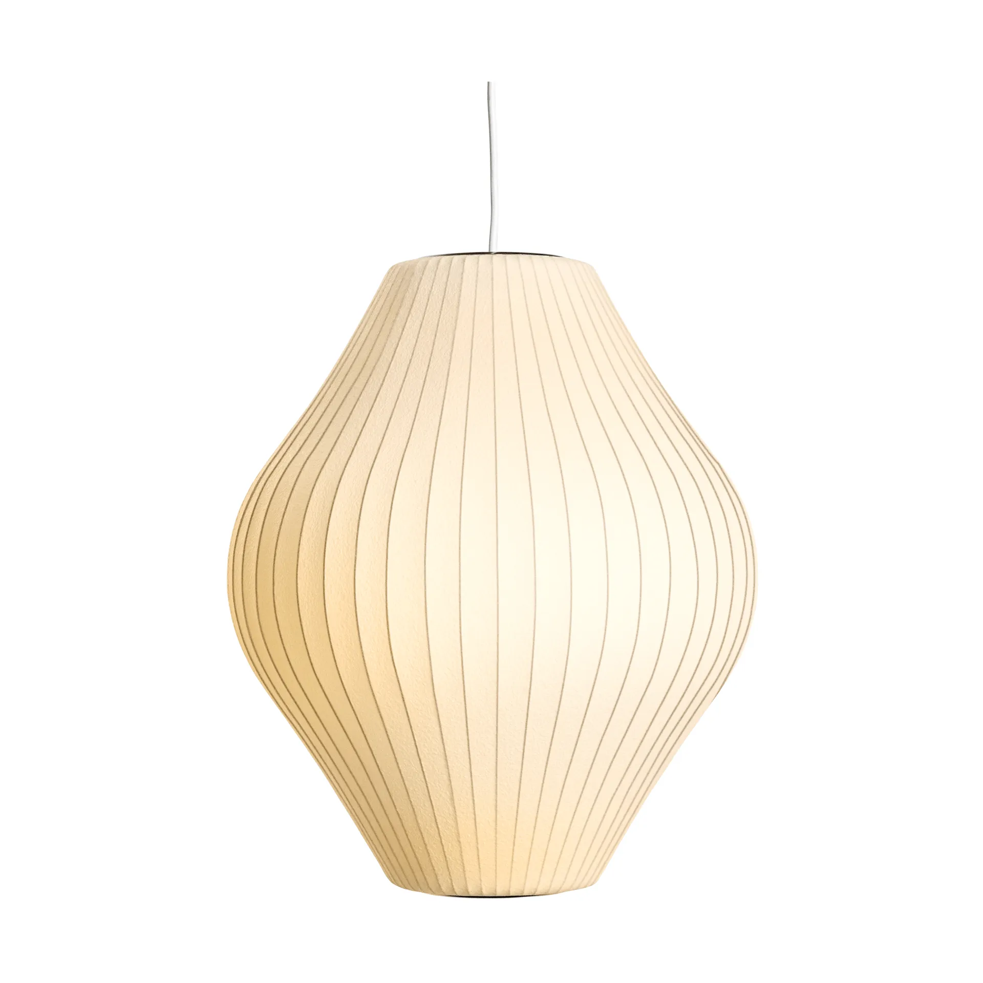 Lámpara colgante Nelson Bubble Pear M, Off white HAY
