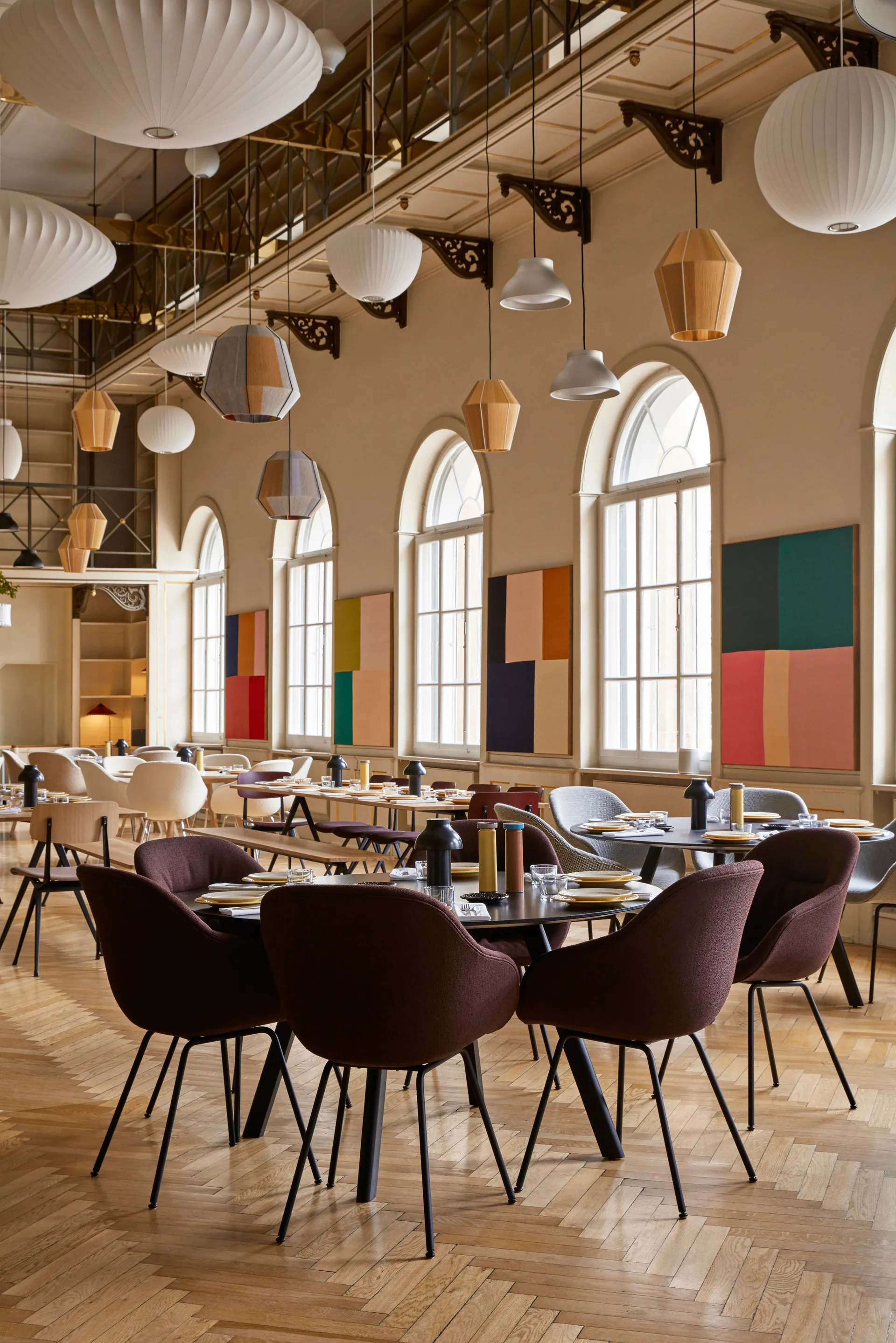 Lámpara colgante Nelson Bubble Saucer L, Off white HAY