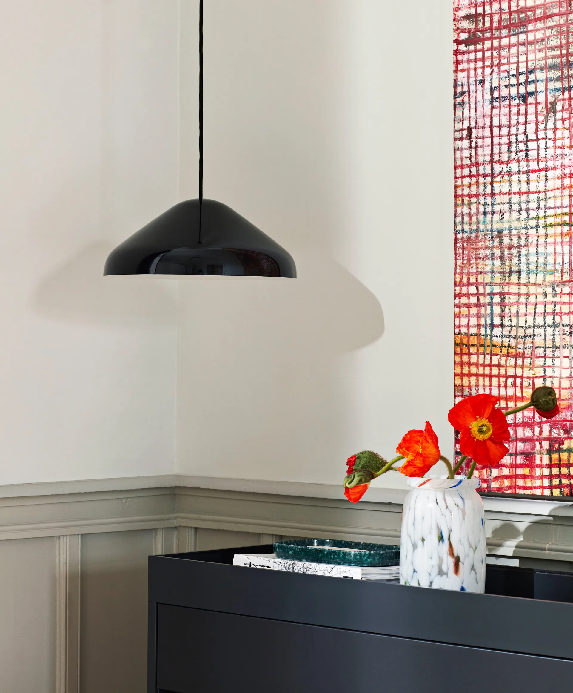 Lámpara colgante Pao Steel Ø35 cm, Soft black HAY