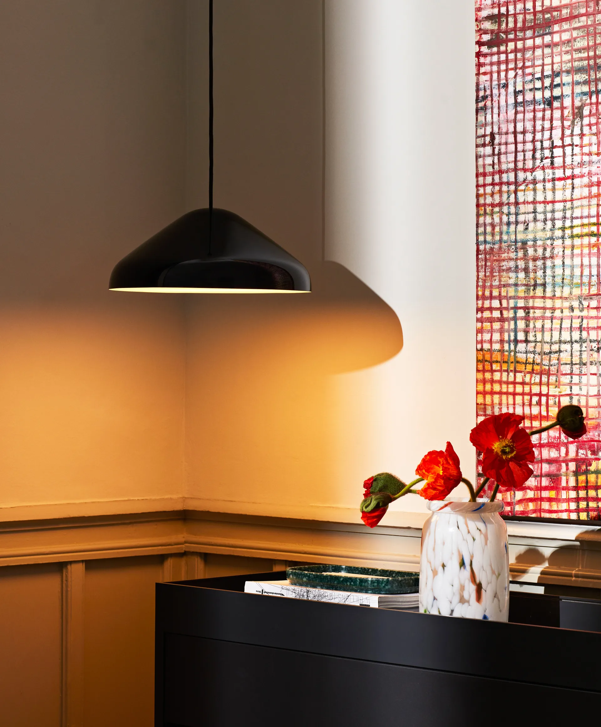 Lámpara colgante Pao Steel Ø35 cm, Soft black HAY