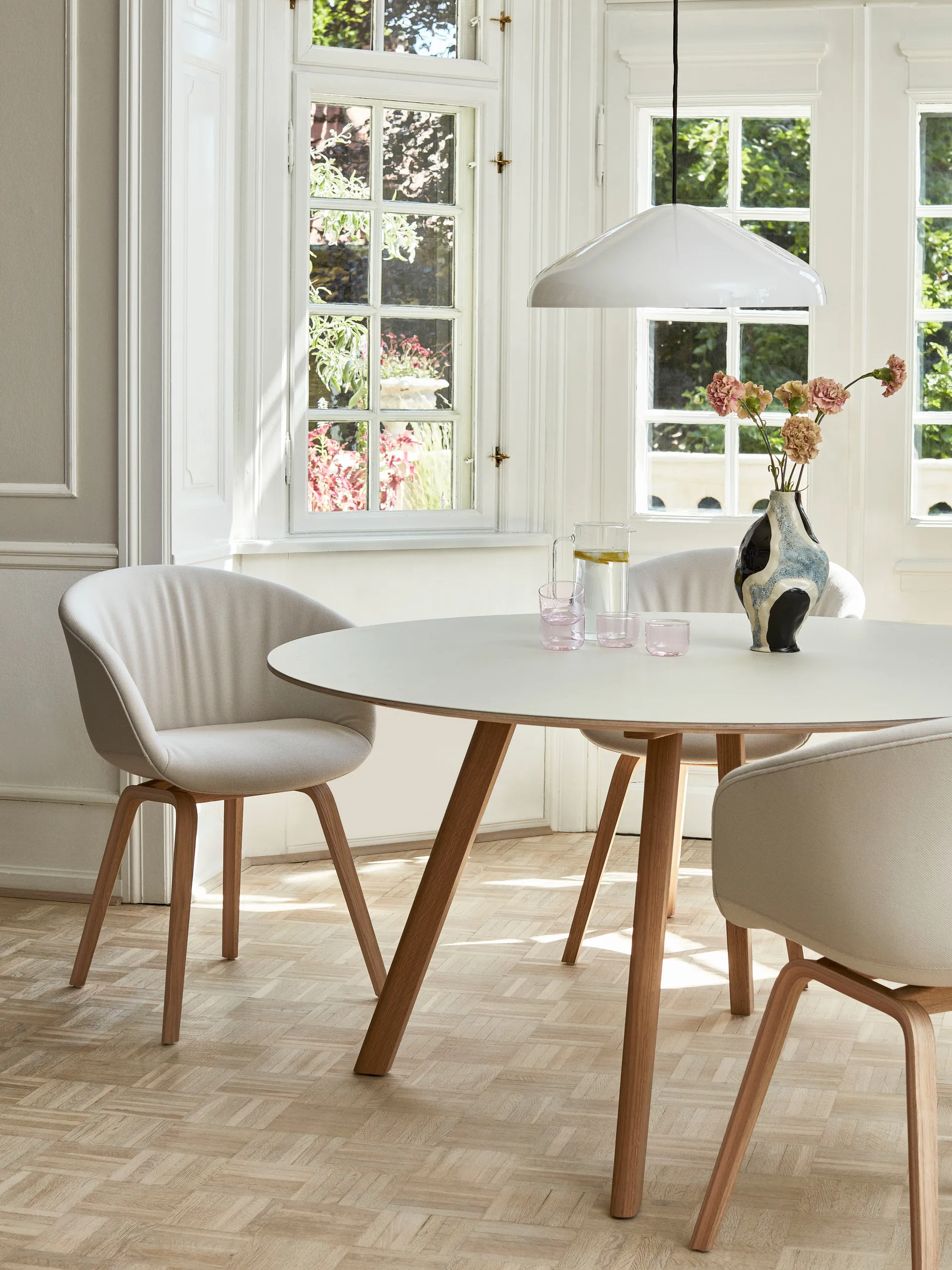 Lámpara colgante Pao Steel Ø47 cm, Cream white HAY