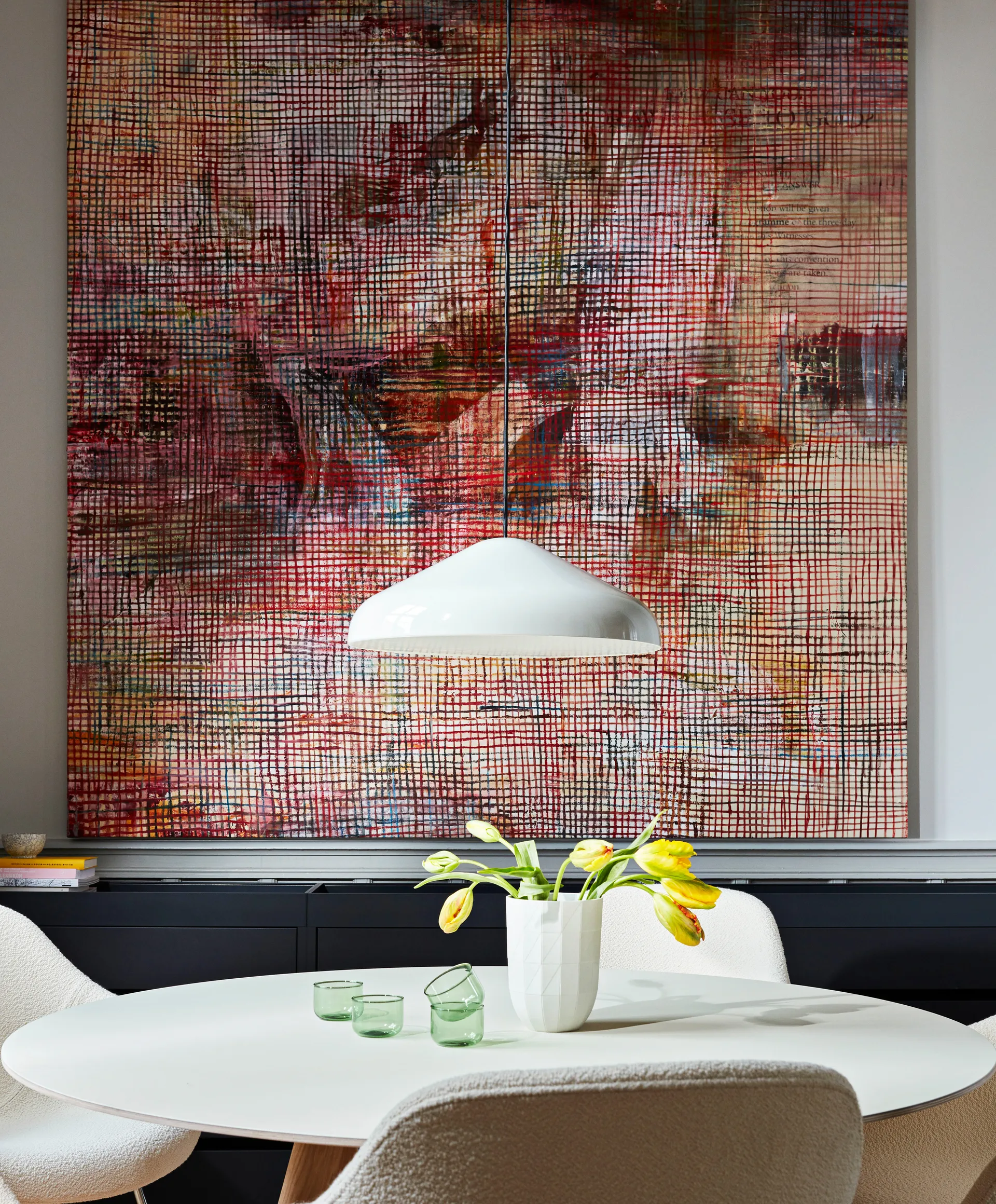 Lámpara colgante Pao Steel Ø47 cm, Cream white HAY