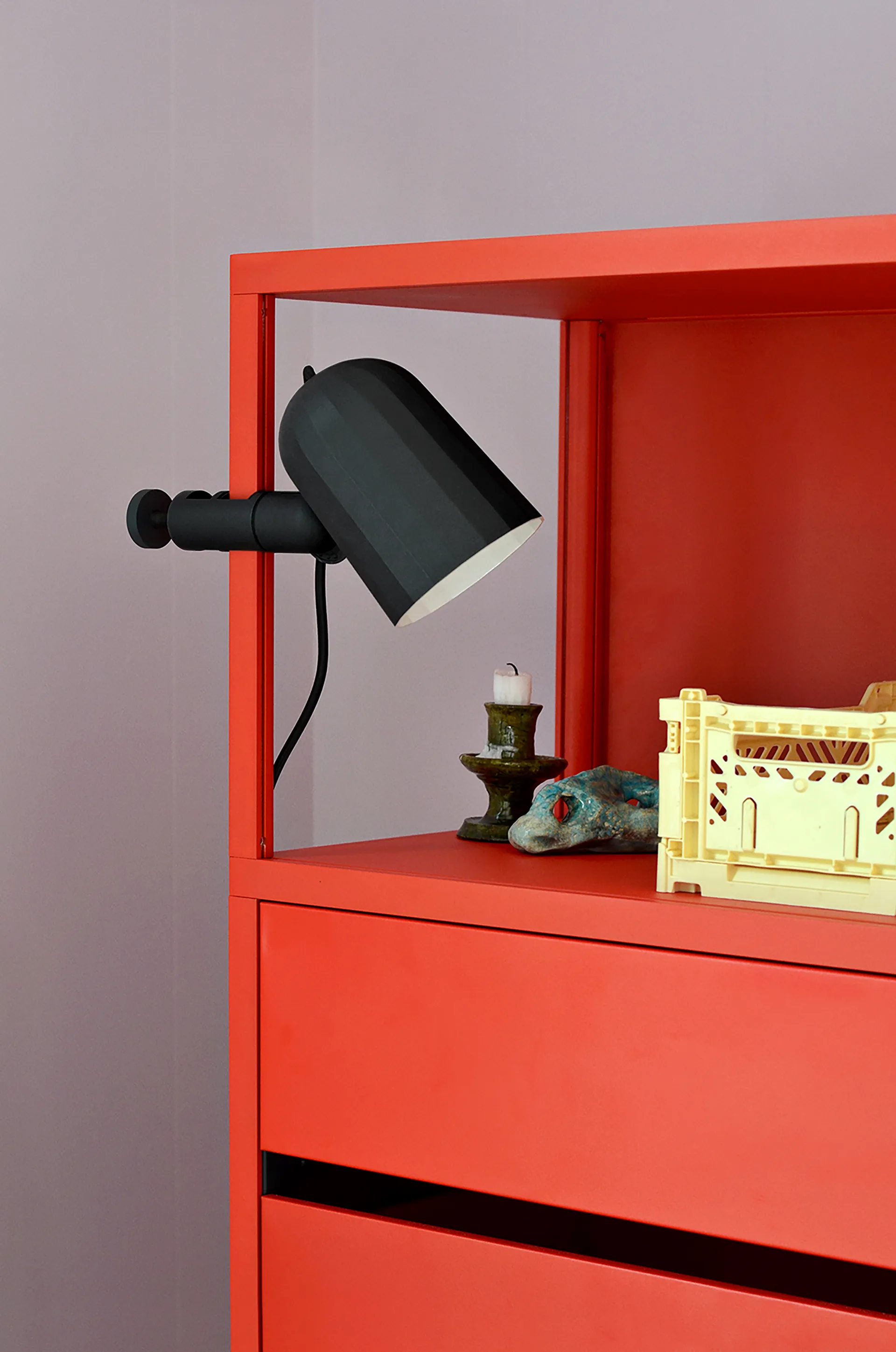 Lámpara con abrazadera Noc clamp, gris oscuro HAY