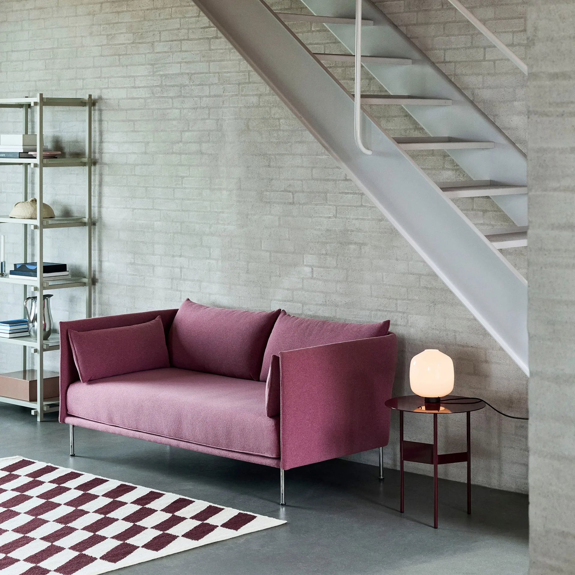 Lámpara de mesa Buoy Ø20 cm, Opal glass-soft black HAY