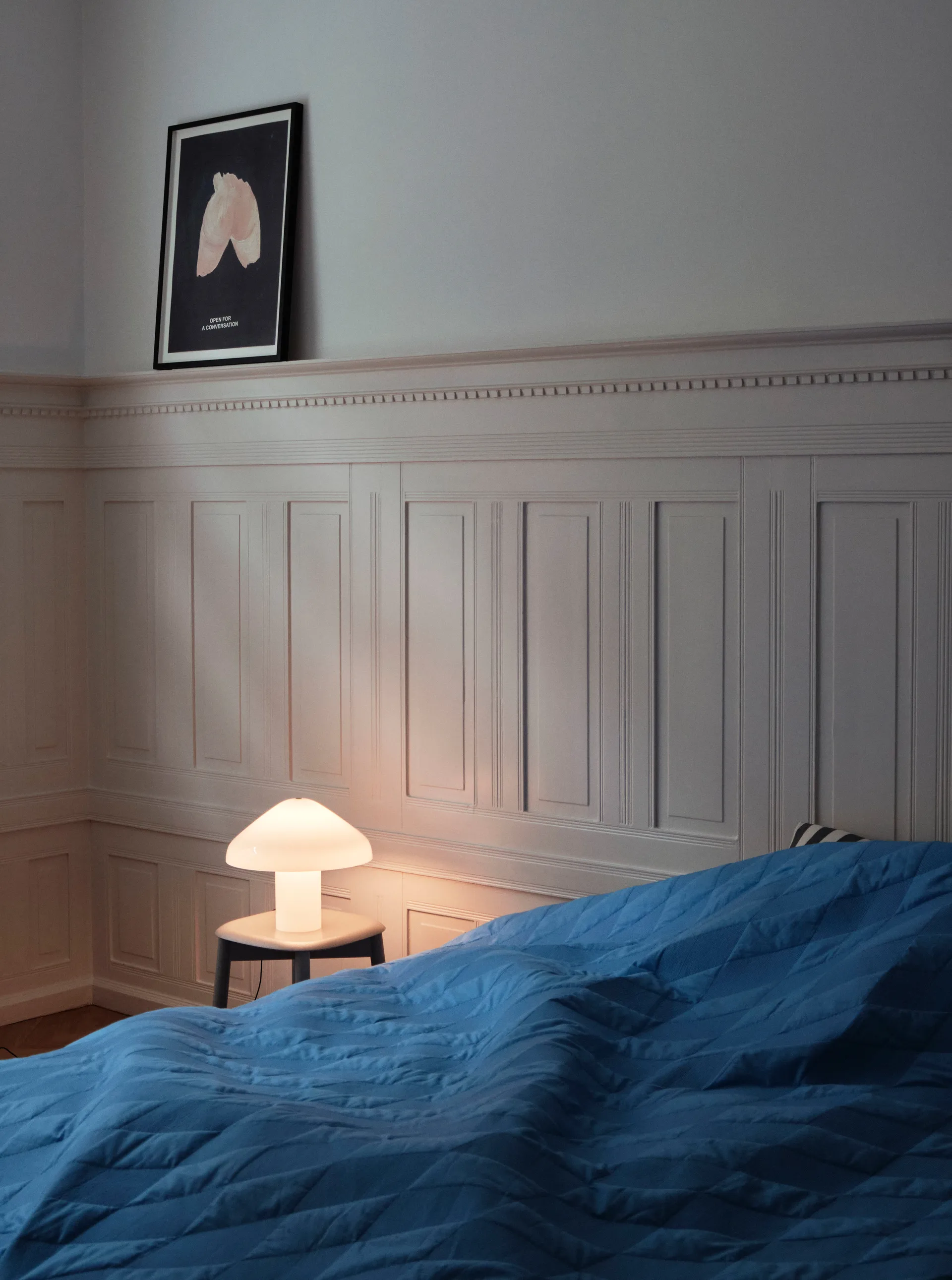 Lámpara de mesa Pao Glass Ø35 cm, blanco-opalVaso HAY