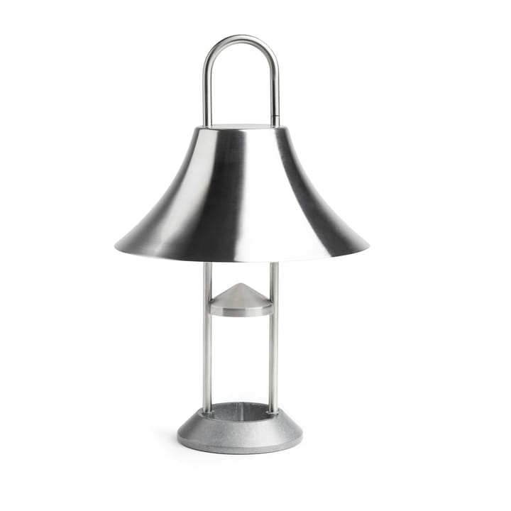 Lámpara de mesa portátil Mousqueton 30,5 cm - Brushed stainless steel - HAY
