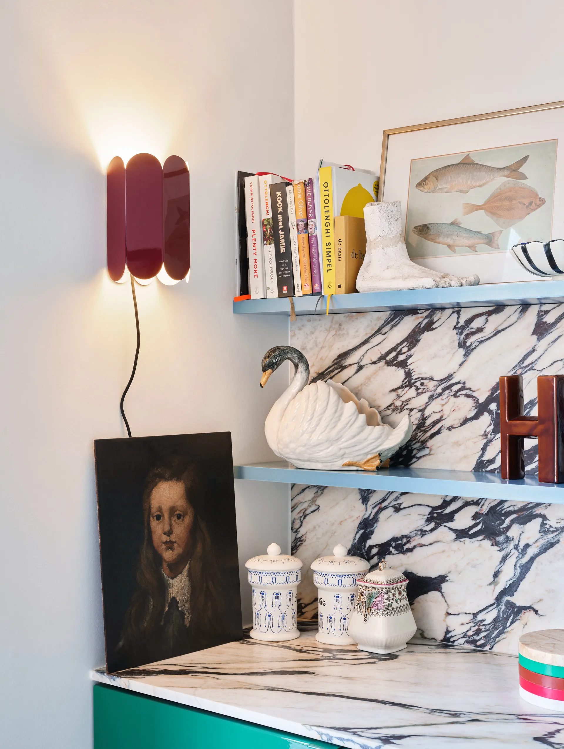 Lámpara de pared Arcs wall switch , Auburn red HAY