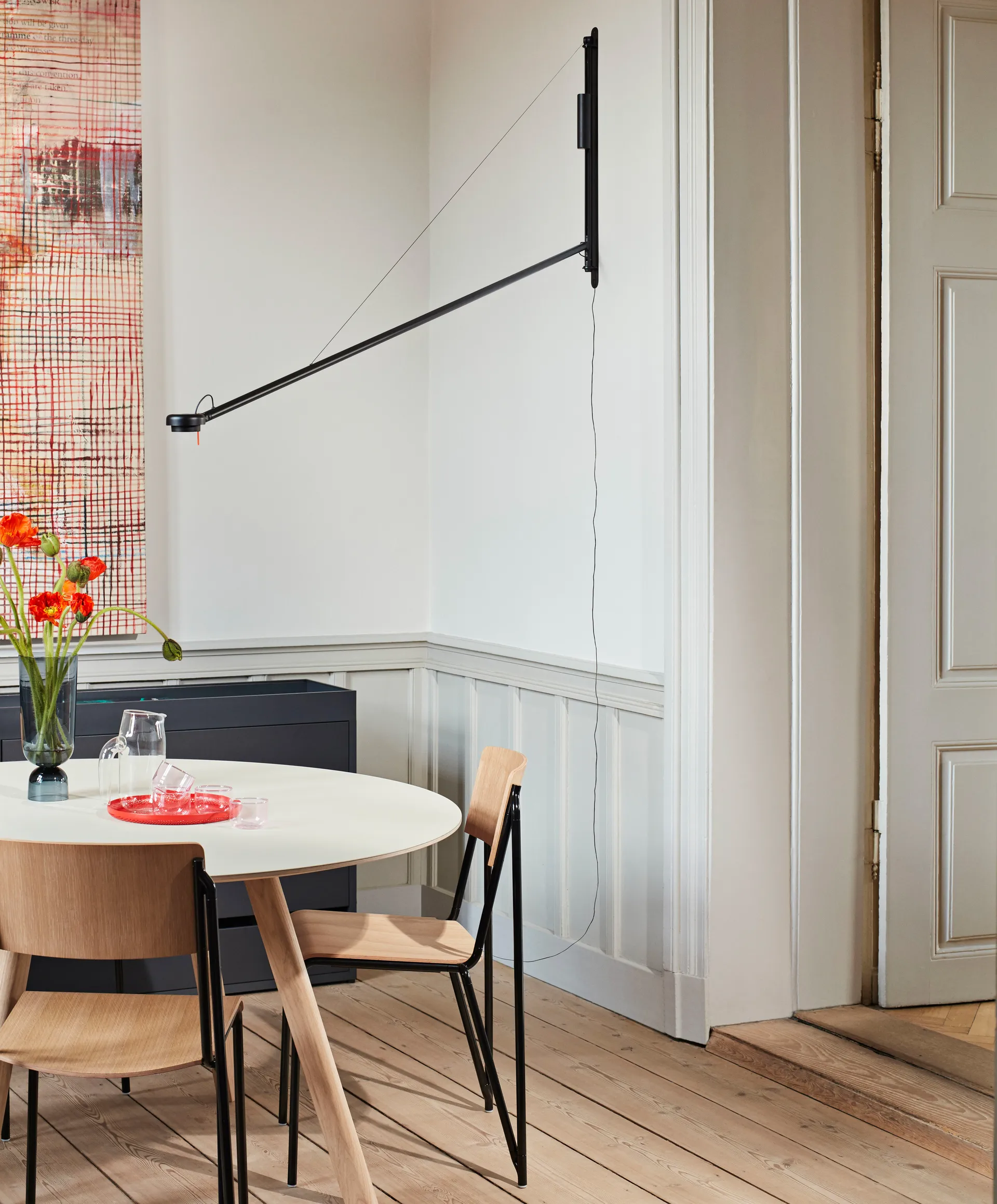 Lámpara de pared Fifty-Fifty, Soft black HAY