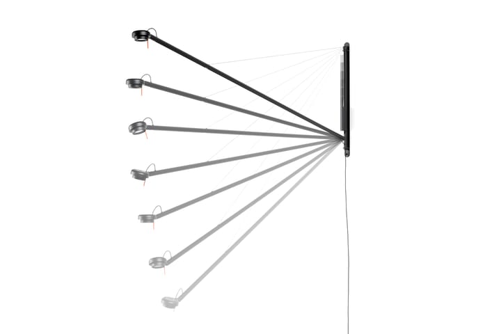 Lámpara de pared Fifty-Fifty wall, Soft black HAY