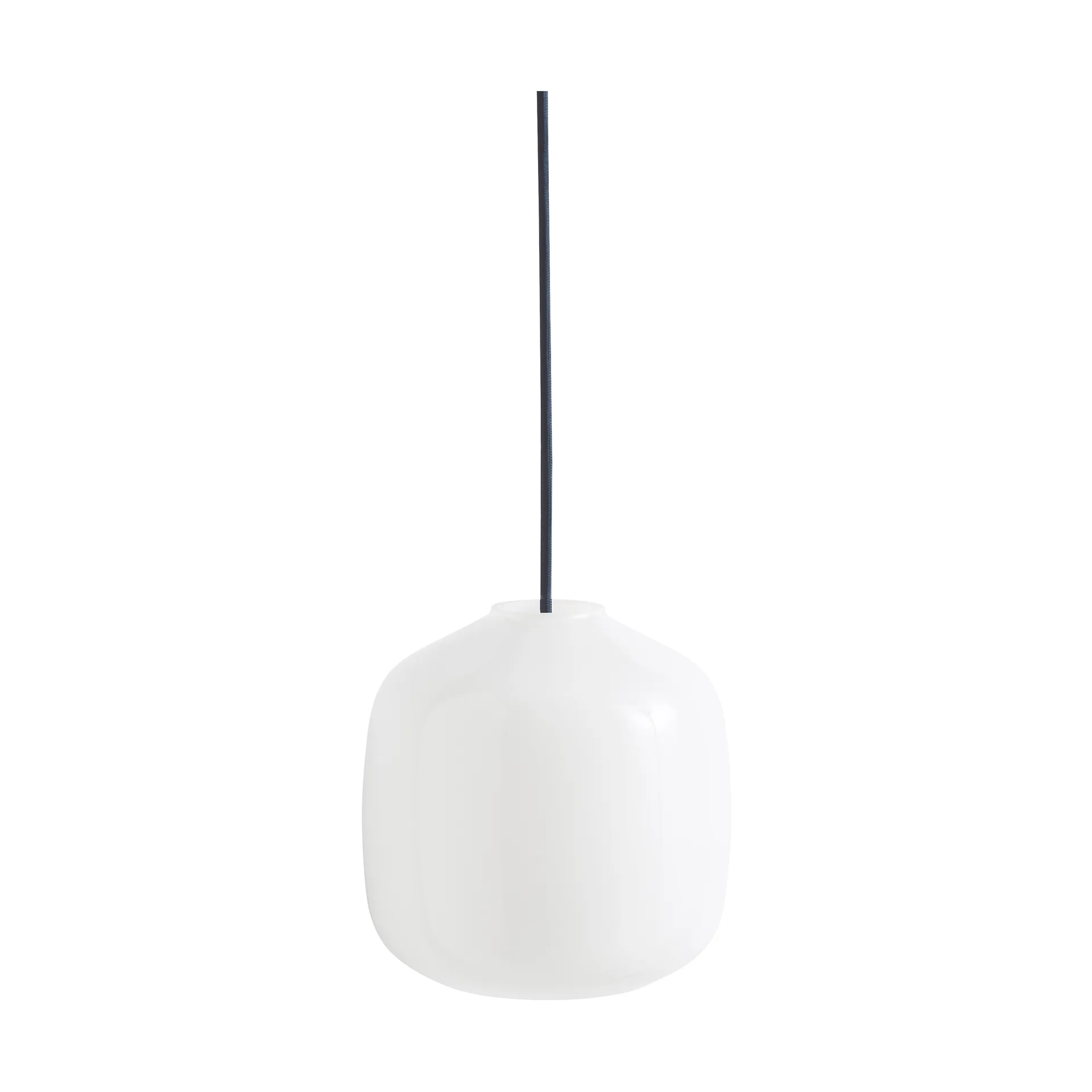 Lámpara de techo Buoy Ø20 cm, Opal glass-anthracite blue HAY