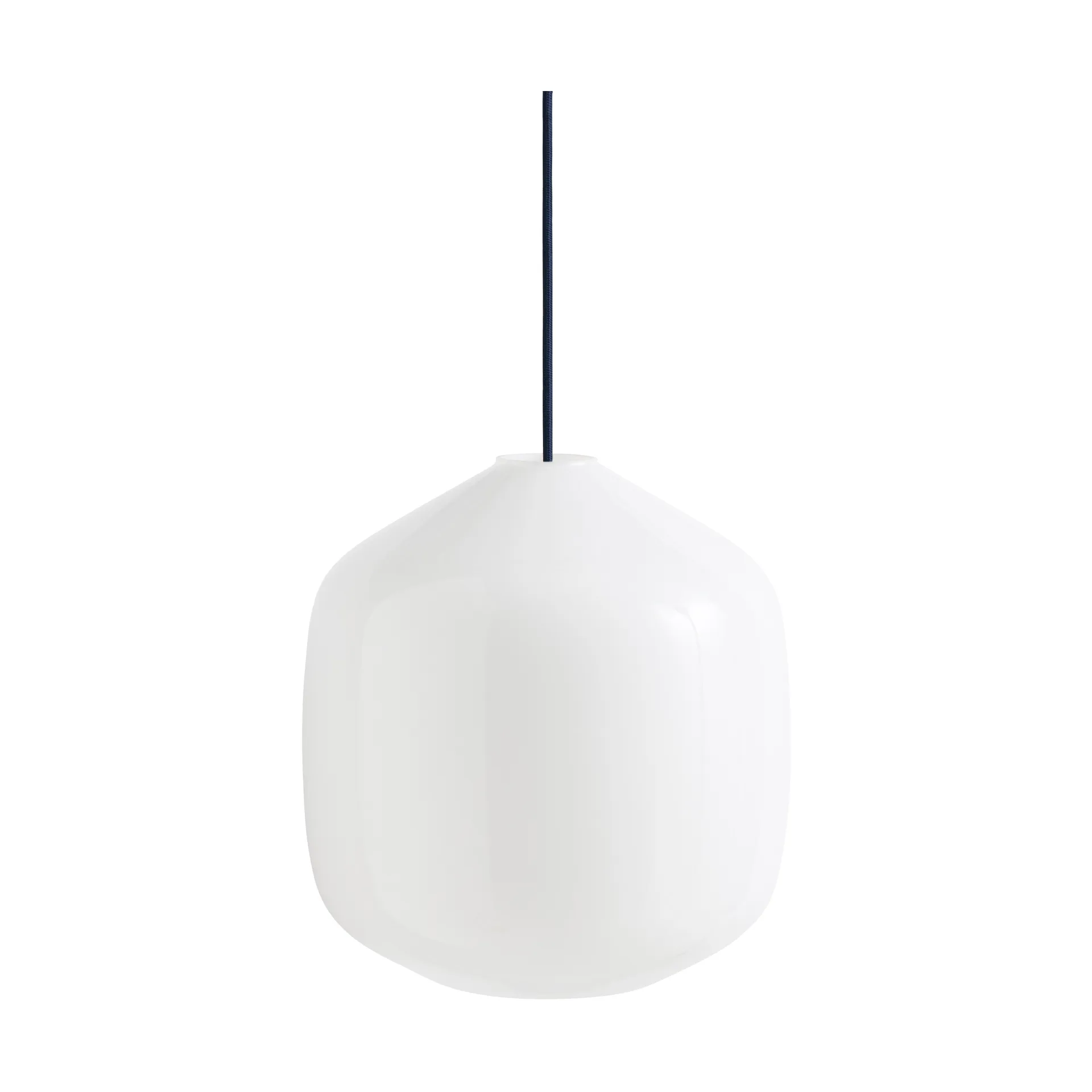 Lámpara de techo Buoy Ø30 cm, Opal glass-anthracite blue HAY