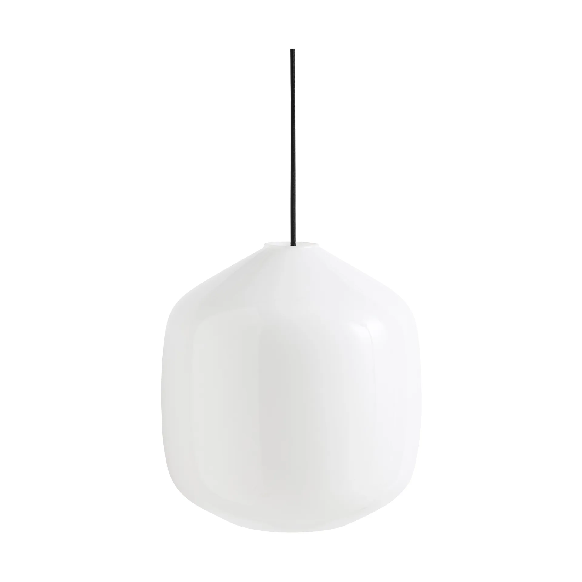 Lámpara de techo Buoy Ø30 cm, Opal glass-soft black HAY