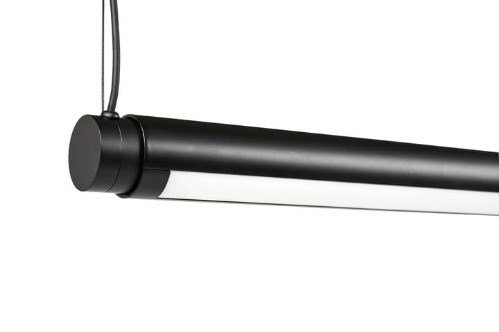 Lámpara de techo Factor Linear Suspension 1500 Diffused, Soft black HAY