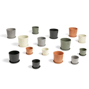 Maceta Botanical Family - Dusty green, xl, con plato ø22 cm - HAY