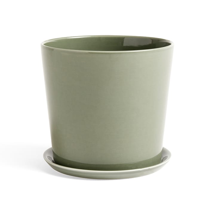 Maceta Botanical Family, Dusty green, xl, con plato ø22 cm HAY