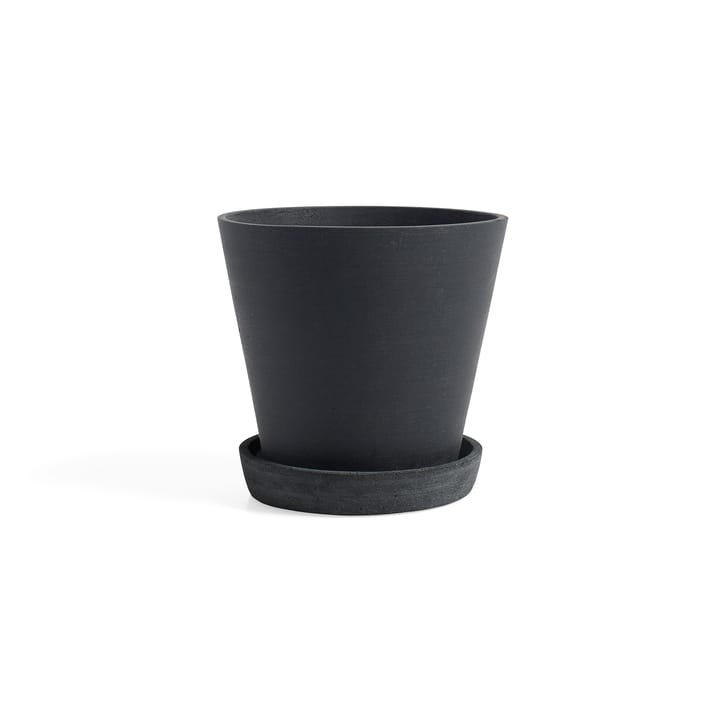 Maceta HAY Flowerpot with saucer L Ø17.5 cm - negro - HAY