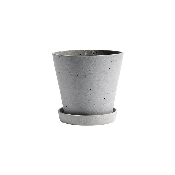 Maceta HAY Flowerpot with saucer L - gris - HAY