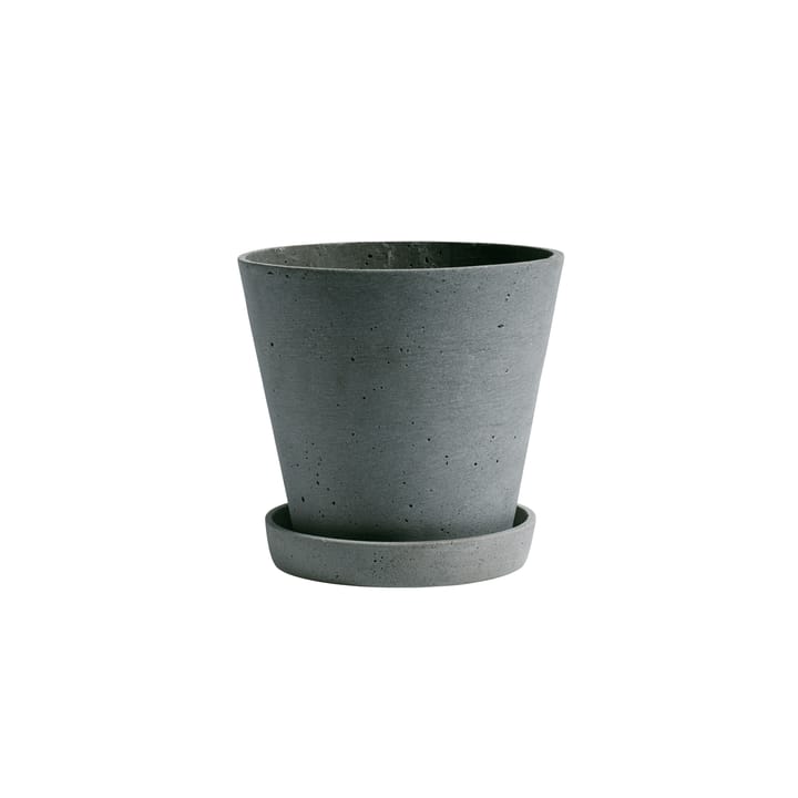 Maceta HAY Flowerpot with saucer L - verde - HAY