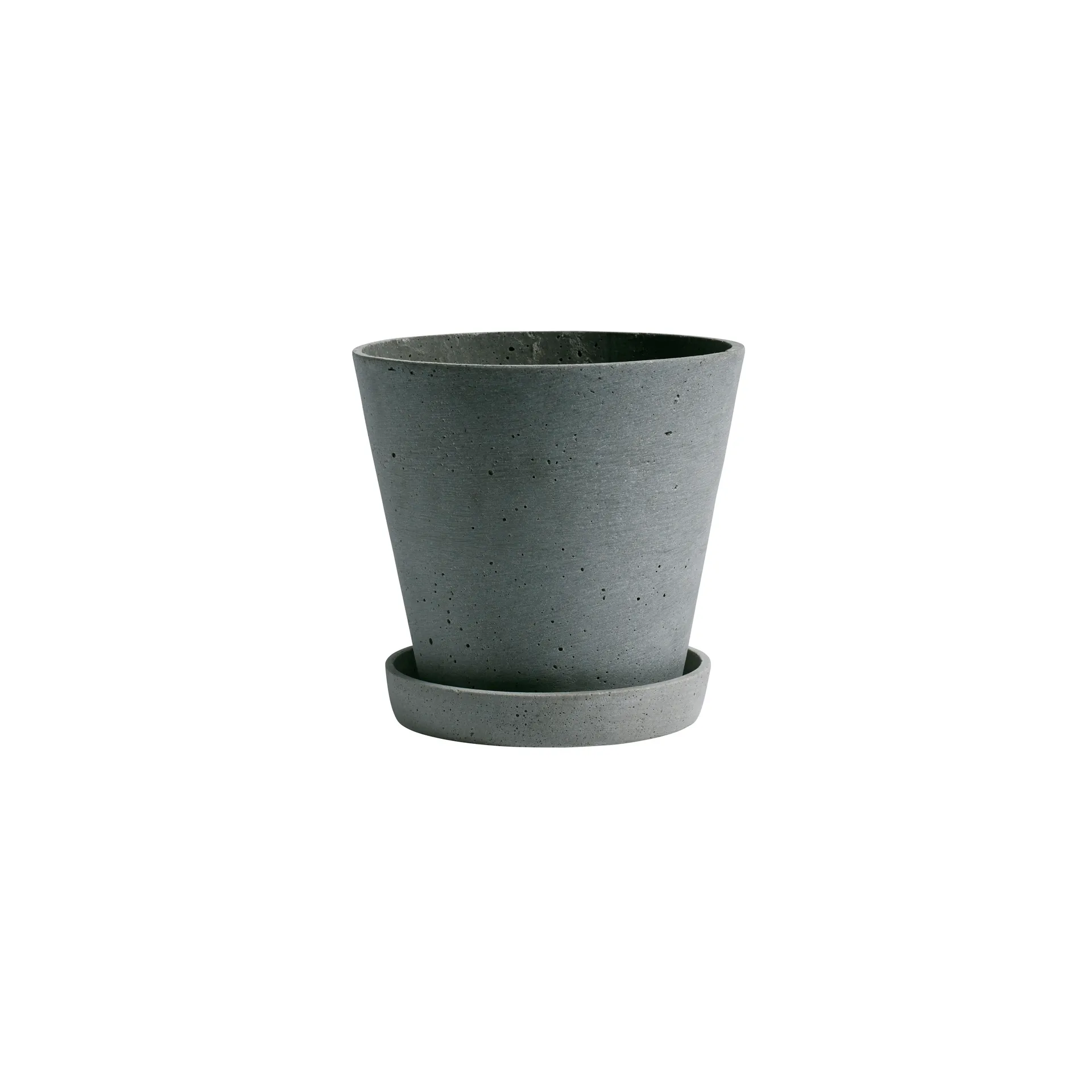 Maceta HAY Flowerpot with saucer M Ø14 cm, verde HAY