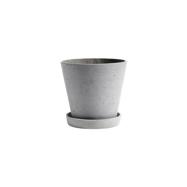 Maceta HAY Flowerpot with saucer M - gris - HAY