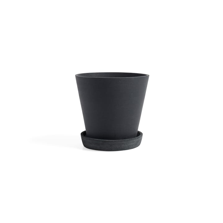 Maceta HAY Flowerpot with saucer S - negro - HAY