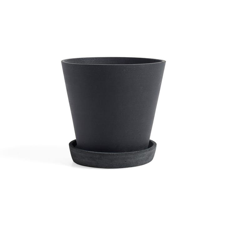 Maceta HAY Flowerpot with saucer XL Ø21.5 cm - negro - HAY