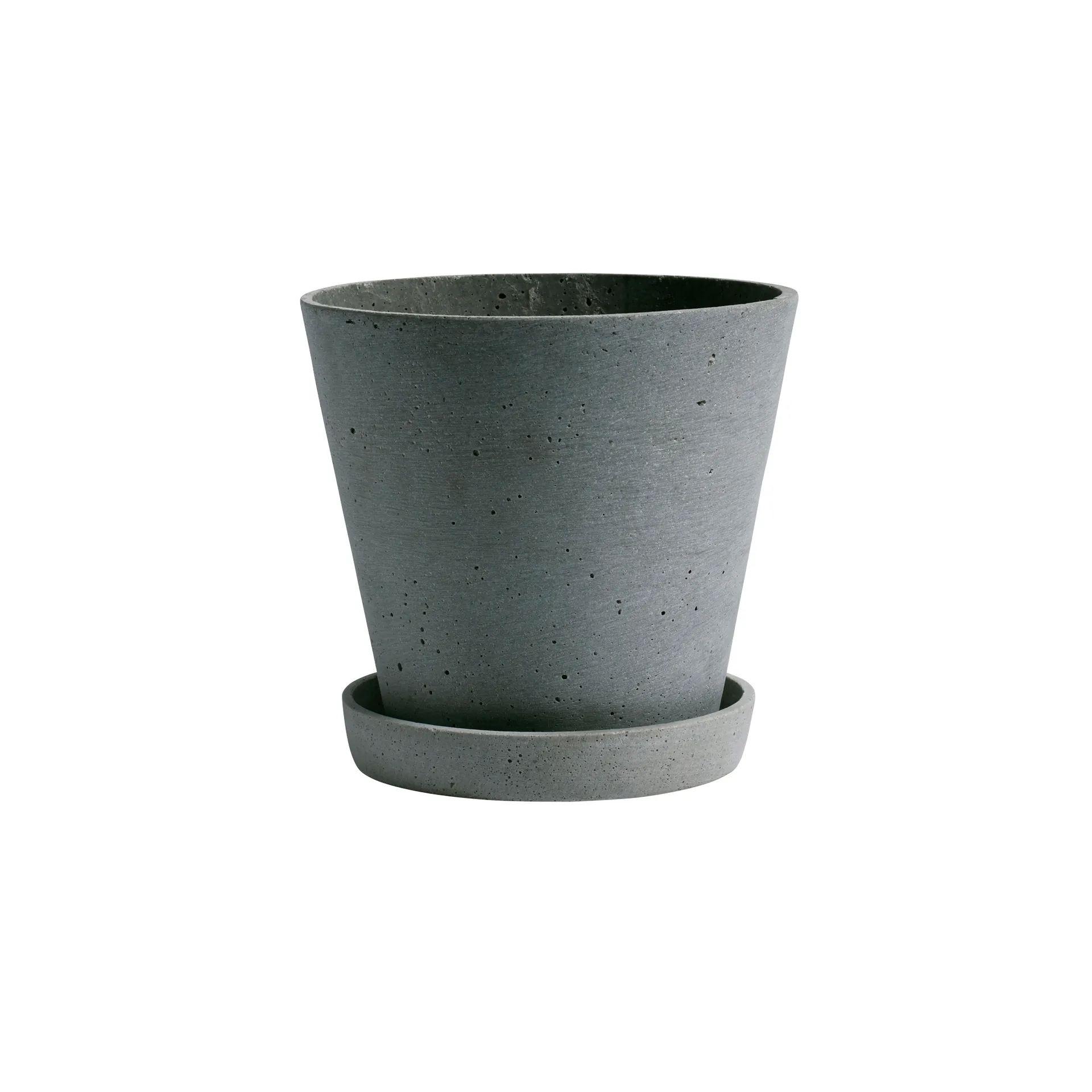 Maceta HAY Flowerpot with saucer XL Ø21.5 cm, verde HAY