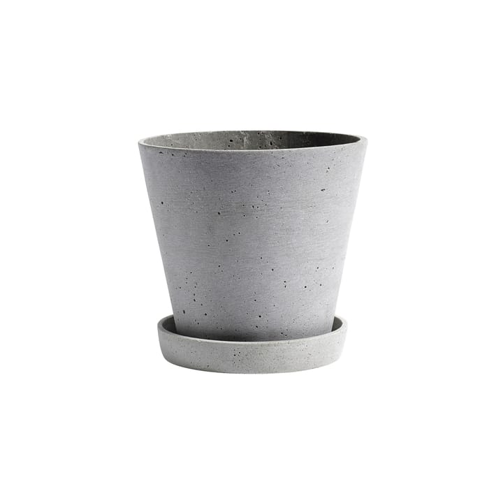 Maceta HAY Flowerpot with saucer XL - gris - HAY