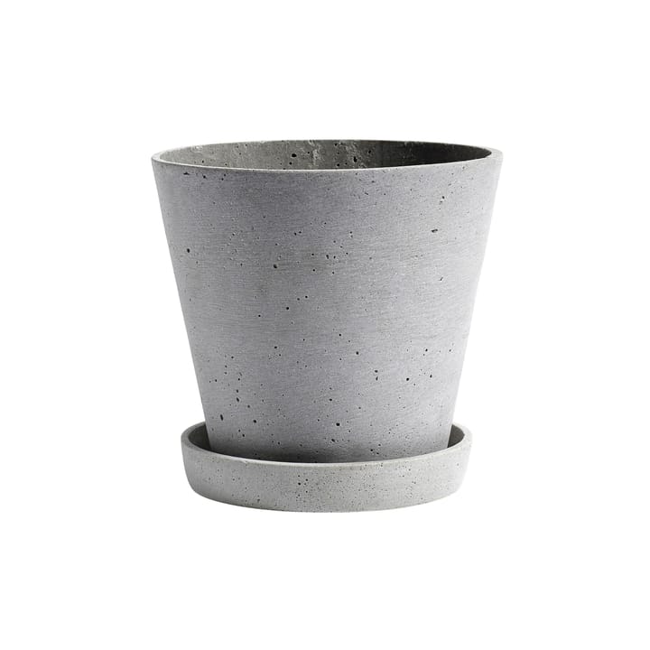 Maceta HAY Flowerpot with saucer XXL Ø26.5 cm - gris - HAY