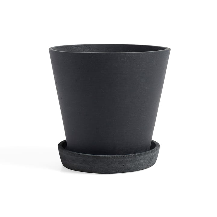 Maceta HAY Flowerpot with saucer XXL Ø26.5 cm - negro - HAY