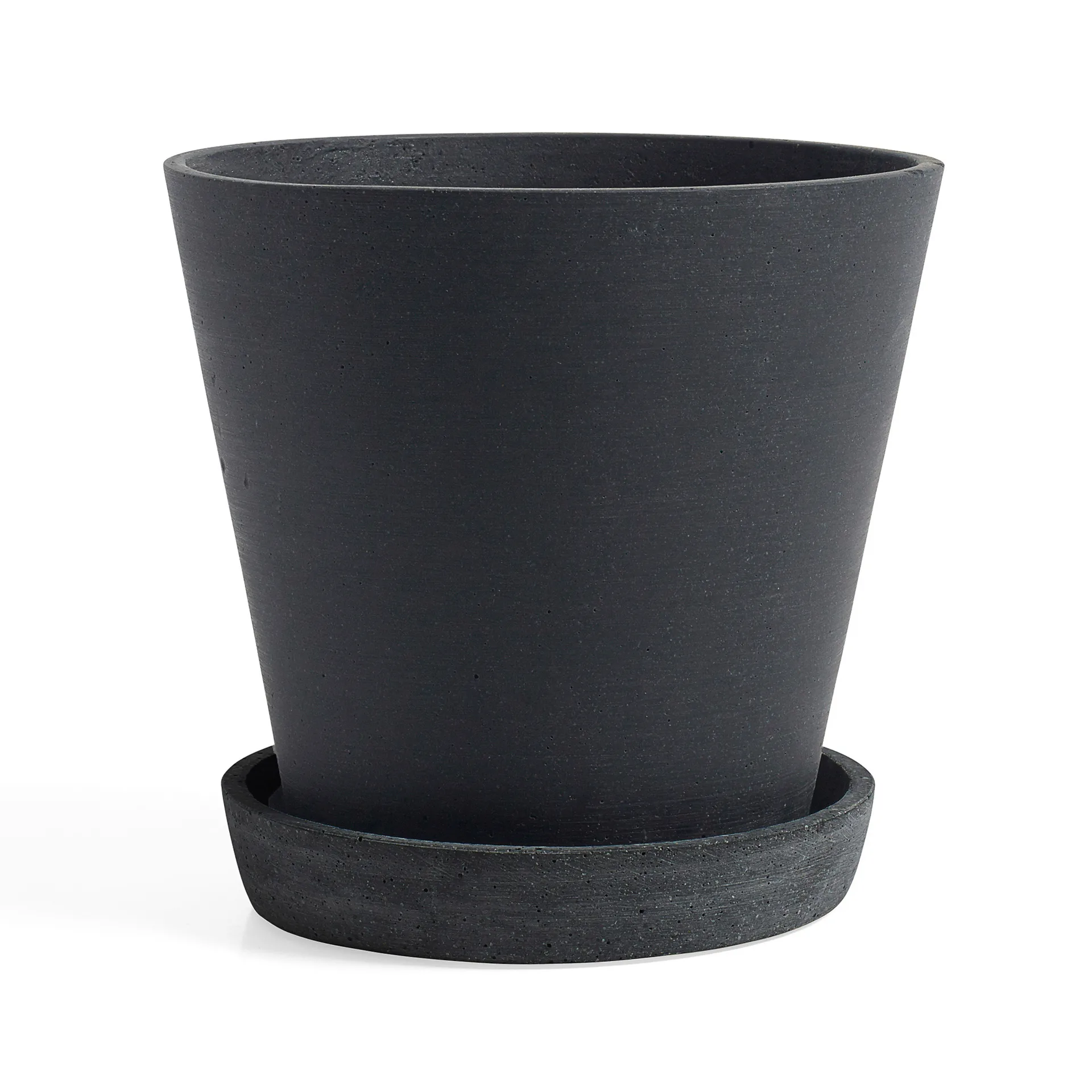 Maceta HAY Flowerpot with saucer XXXL Ø34 cm, negro HAY