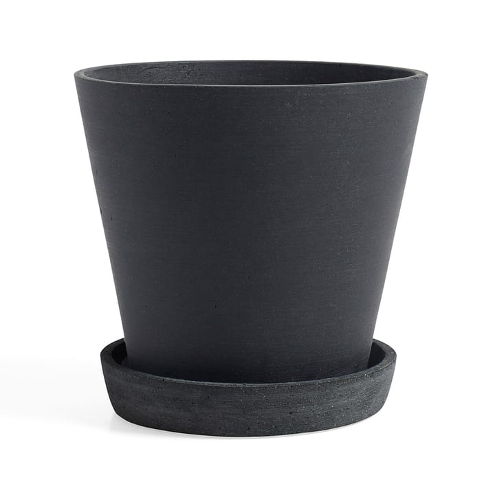 Maceta HAY Flowerpot with saucer XXXL Ø34 cm - negro - HAY