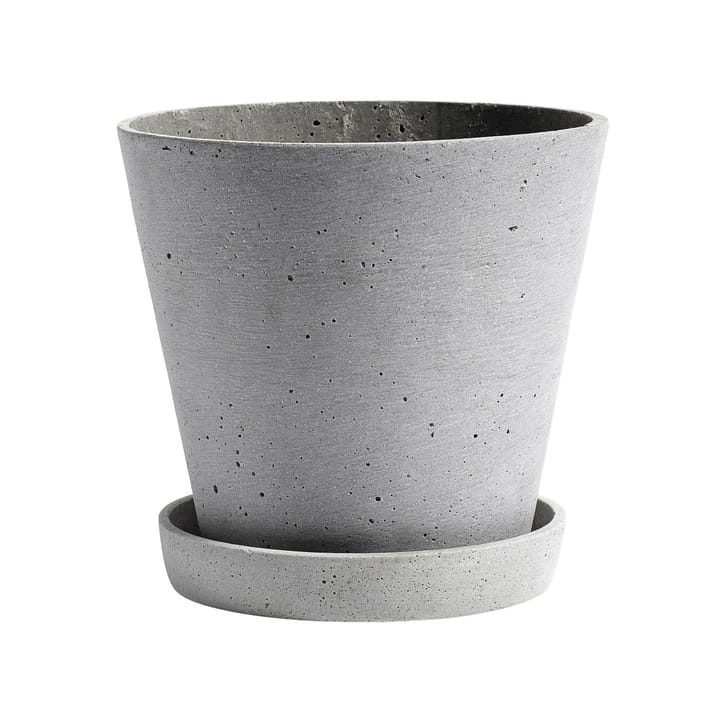 Maceta HAY Flowerpot with saucer XXXL - gris - HAY