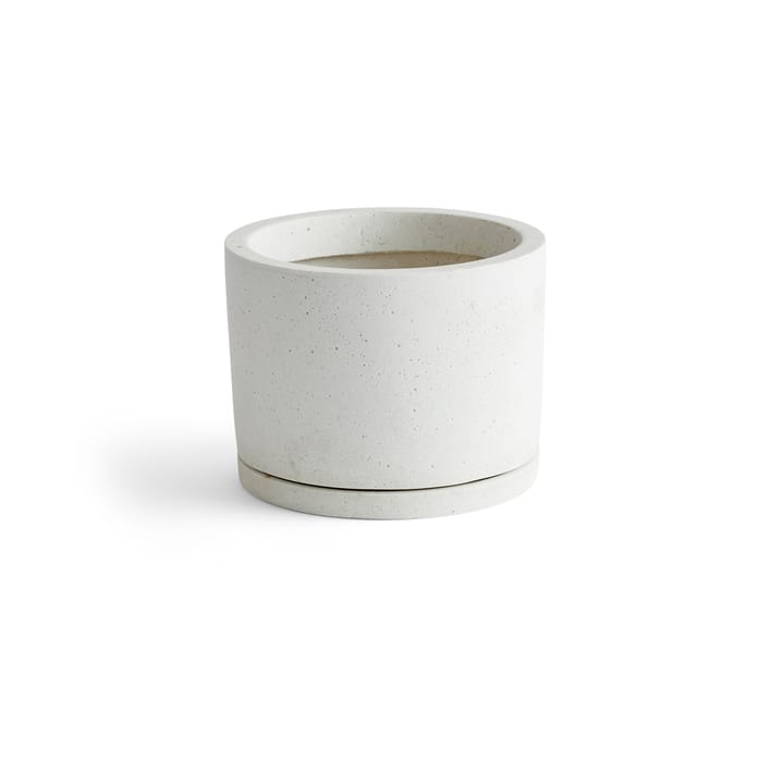 Maceta HAY Plant Pot with saucer L Ø19 cm, blanco HAY