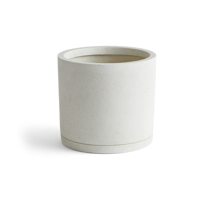 Maceta HAY Plant Pot with saucer XXL Ø24 cm, blanco HAY