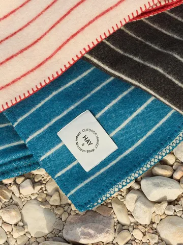 Manta Outdoor Market - Blue-beige, 130x180 cm - HAY