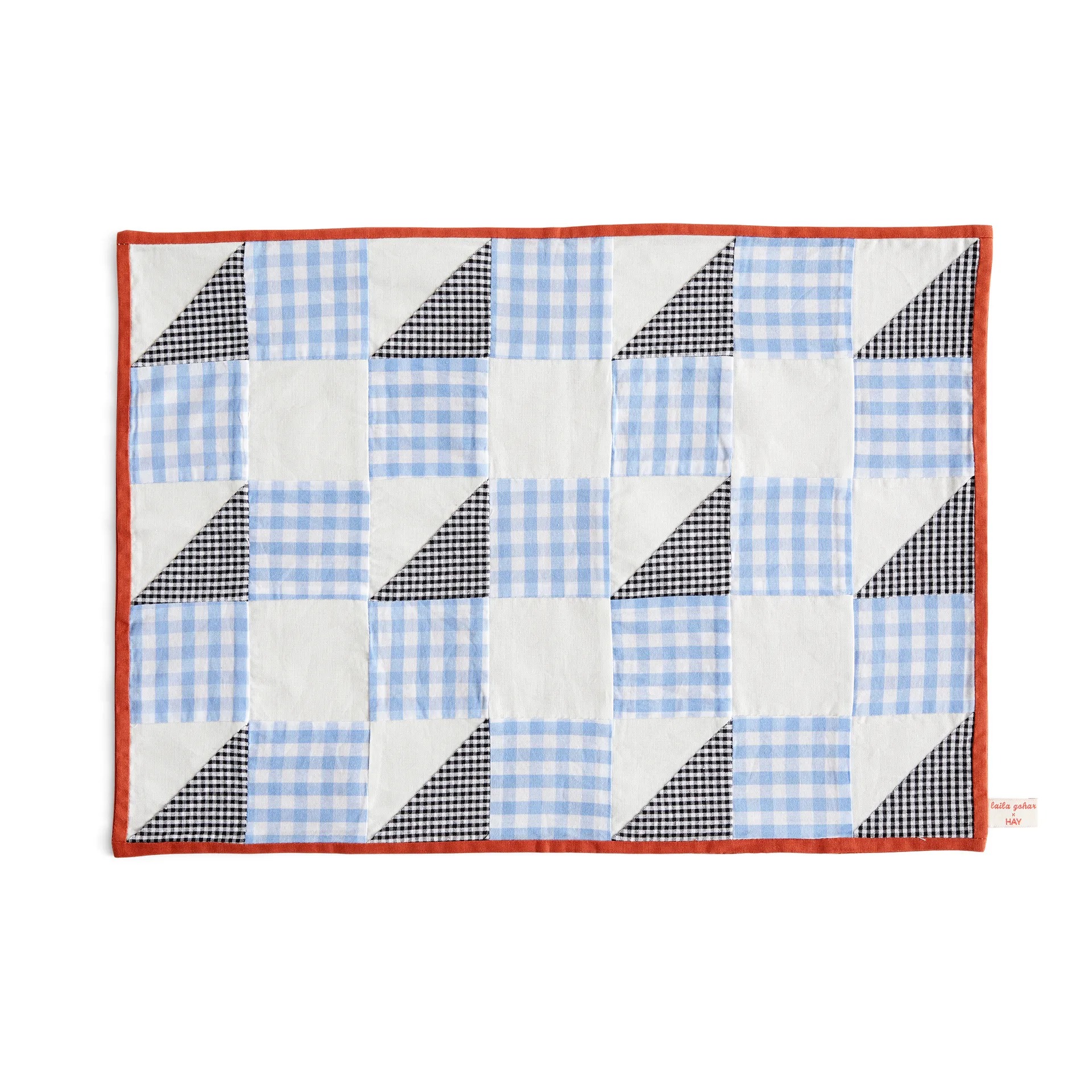 Mantel individual Sobremesa 31x45 cm, Check blue HAY