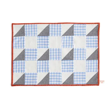 Mantel individual Sobremesa 31x45 cm - Check blue - HAY