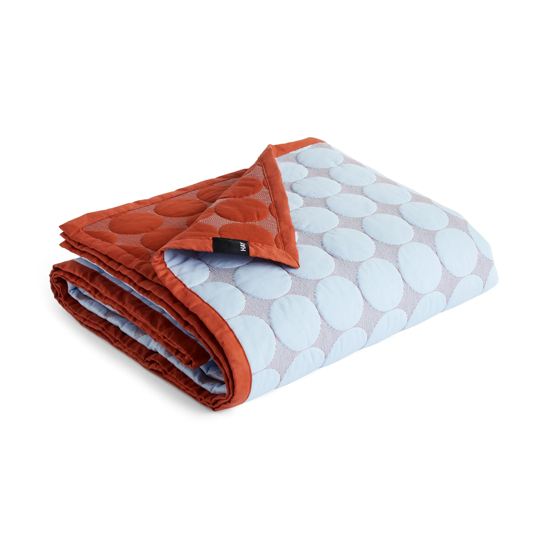 Mega Dot colcha organic 235x245 cm, Light blue HAY