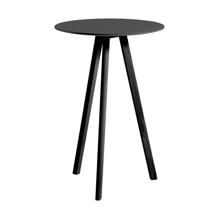 Mesa alta CPH20 2.0, Ø70 cm - Black linoleum-roble lacado - HAY