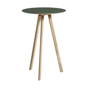 Mesa alta CPH20 2.0, Ø70 cm - Green linoleum-roble lacado - HAY