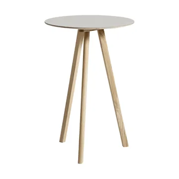 Mesa alta CPH20 2.0, Ø70 cm - Off white linoleum-roble lacado - HAY