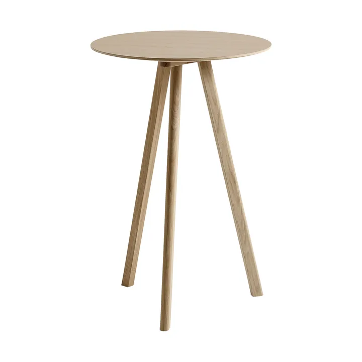 Mesa alta CPH20 2.0, Ø70 cm - Roble lacado-roble chapado - HAY