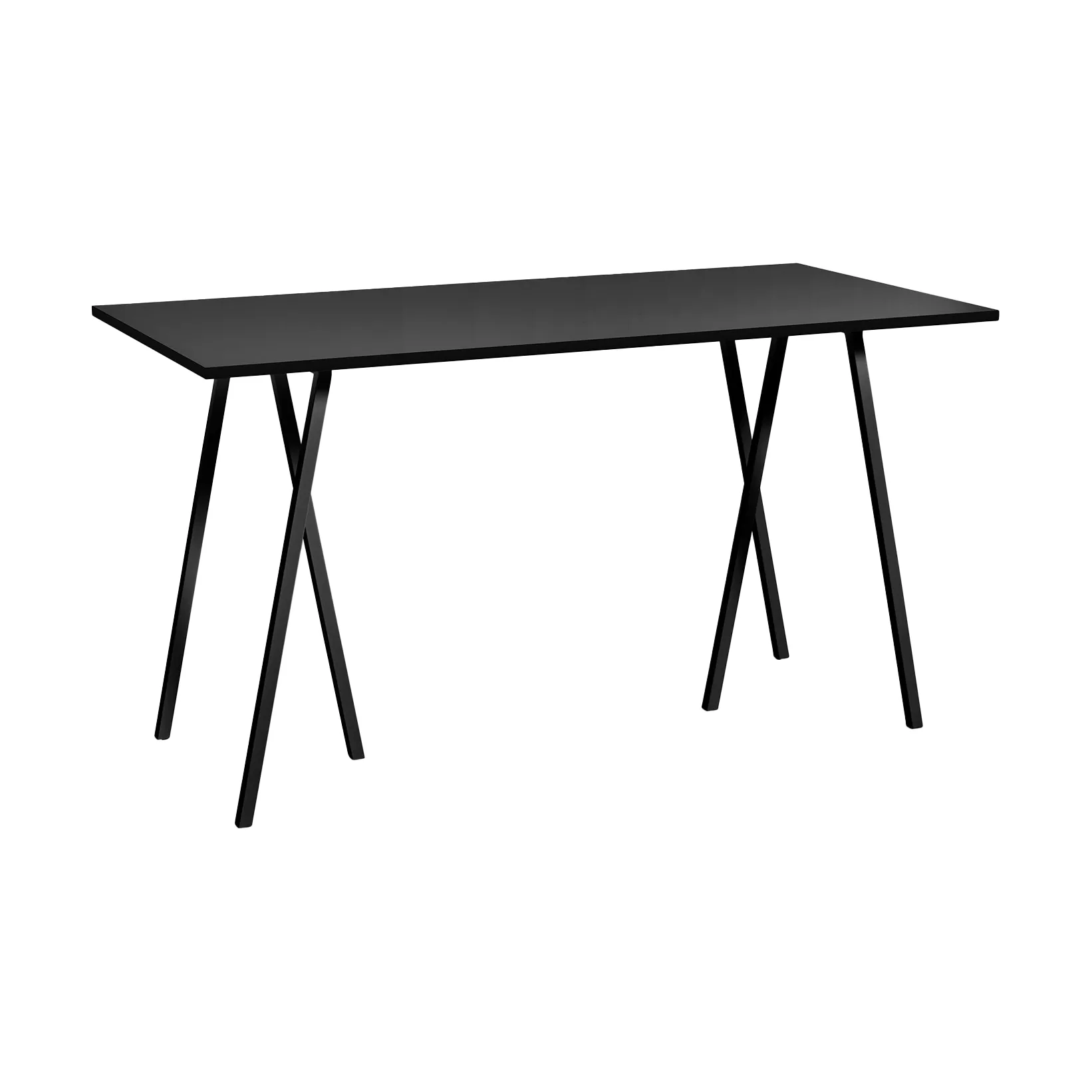 Mesa alta Loop Stand incl. support 87,5x180 cm, Black-black linoleum-black ash HAY