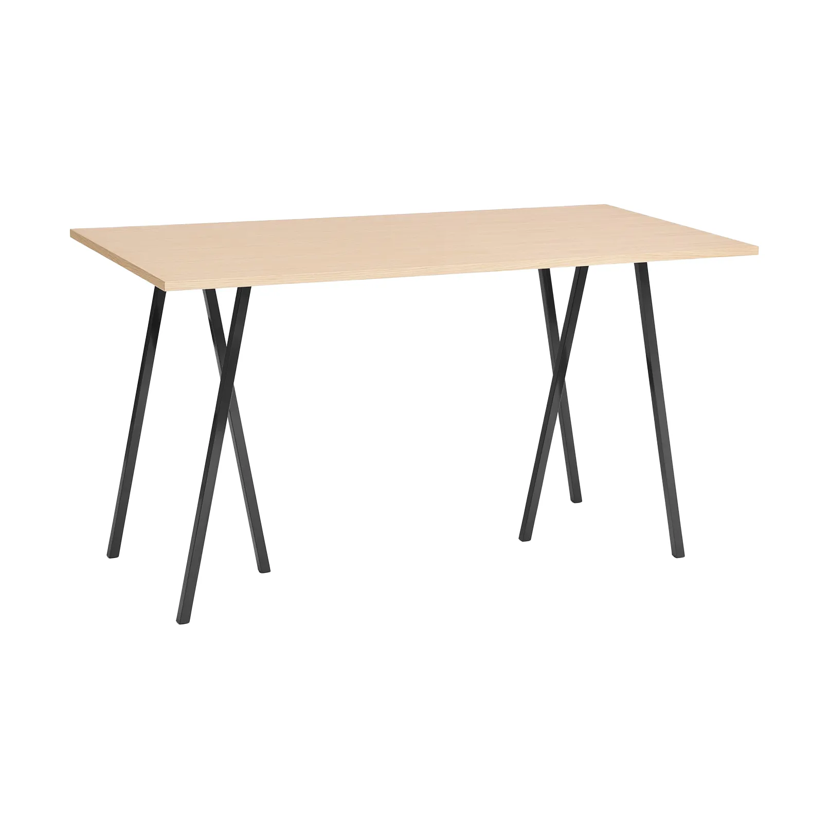 Mesa alta Loop Stand incl. support 87,5x180 cm, Black-clear lacq. oak HAY