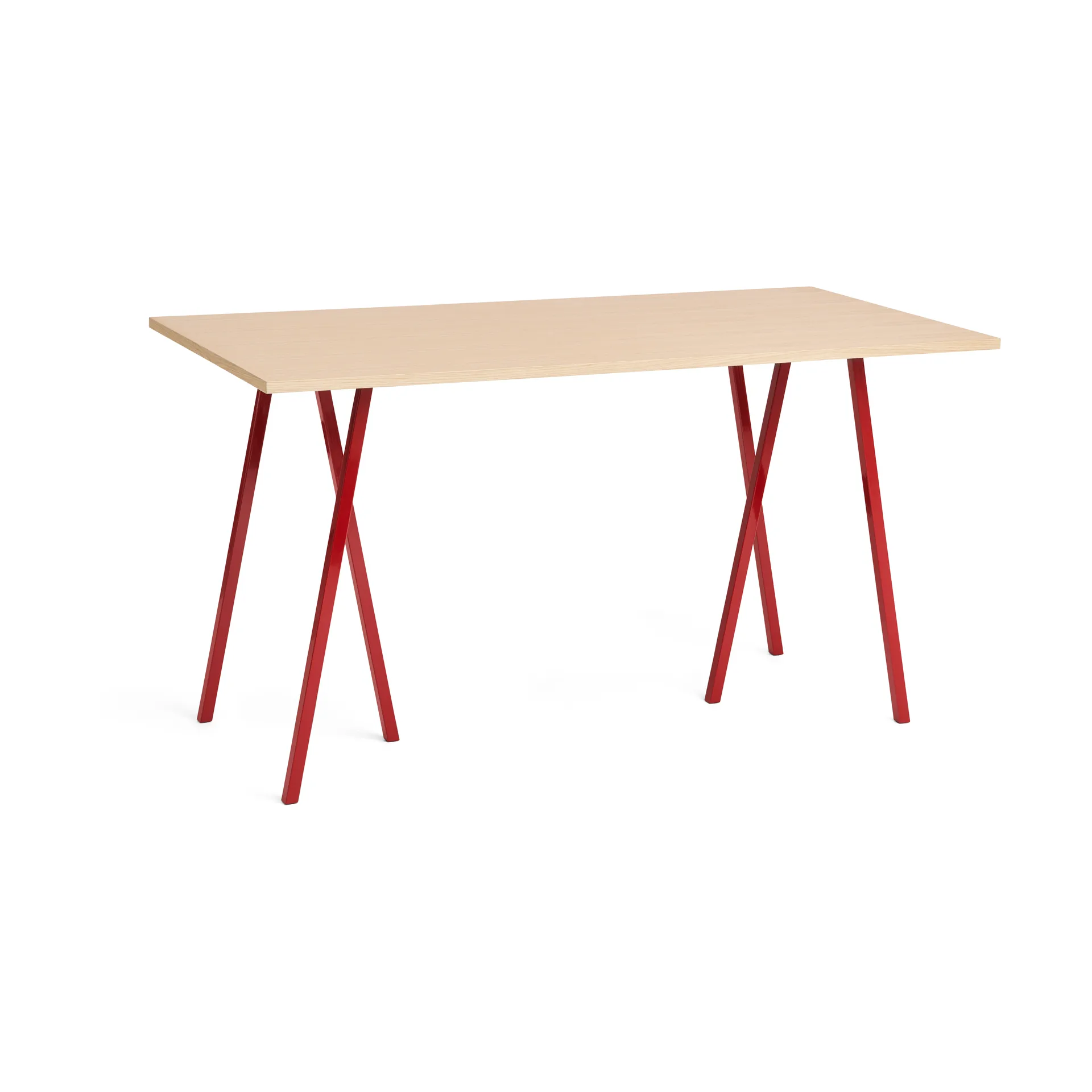 Mesa alta Loop Stand incl. support 87,5x180 cm, Maroon red-clear lacq. oak HAY