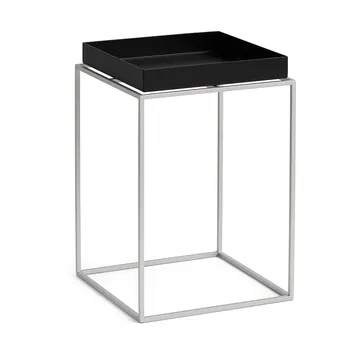 Mesa auxiliar con bandeja Tray Table medium - Black-silicona gris, 30x30x44 cm - HAY