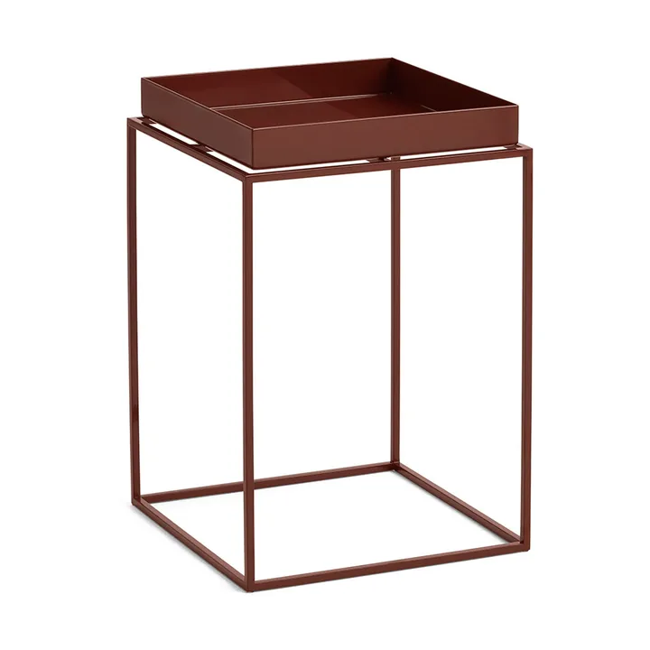 Mesa auxiliar con bandeja Tray Table medium - Chocolate, 30x30x44 cm - HAY