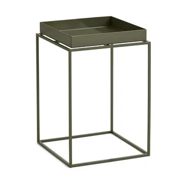 Mesa auxiliar con bandeja Tray Table medium - Olive green, 30x30x44 cm - HAY