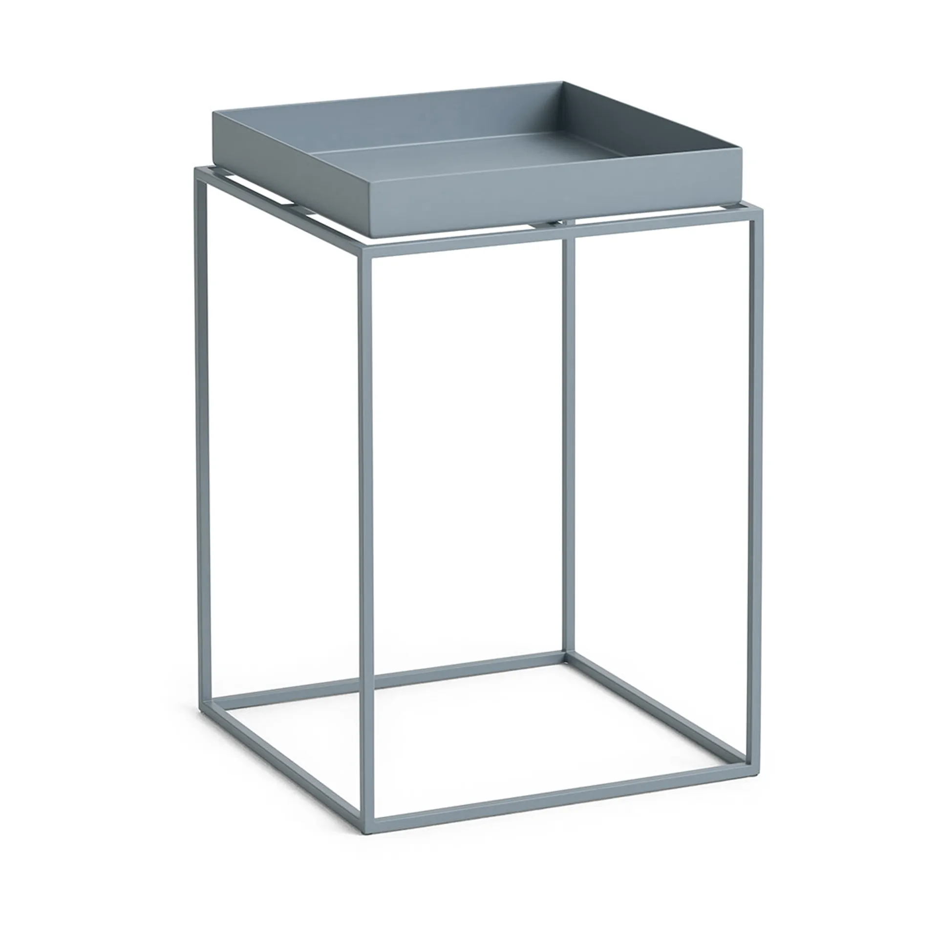 Mesa auxiliar con bandeja Tray Table medium, Pigeon blue, 30x30x44 cm HAY